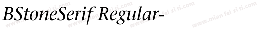 BStoneSerif Regular字体转换